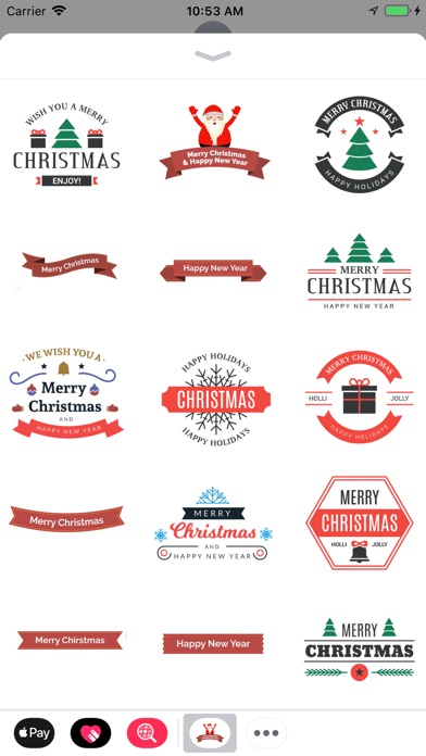Merry Christmas stickers emoji screenshot 2