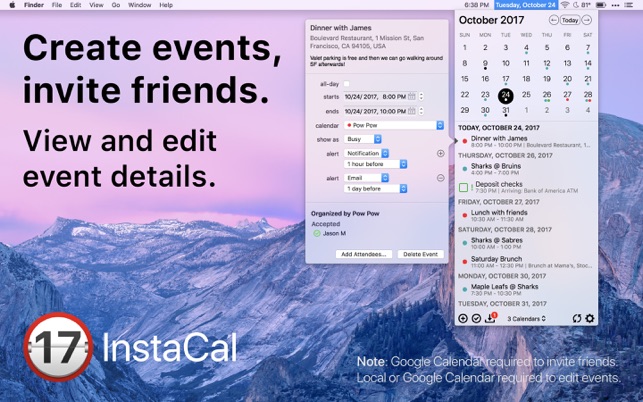 InstaCal - Menu Bar Calendar(圖3)-速報App