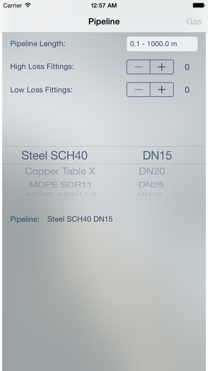 Gas Pressure Drop Calculator