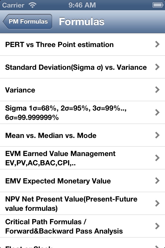 PM Formulas (PMP exam prep) screenshot 2