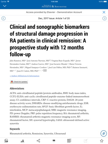 Sem Arthritis and Rheumatism screenshot 4