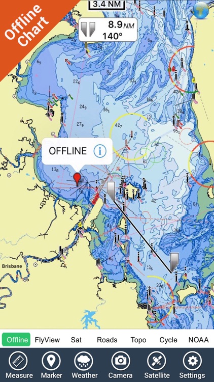 Brisbane Nautical Chart HD GPS screenshot-3