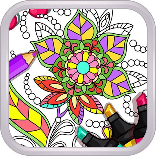 Mandala Coloring book Apps for Adults iOS App