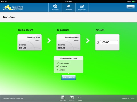 PA Central FCU for iPad screenshot 4