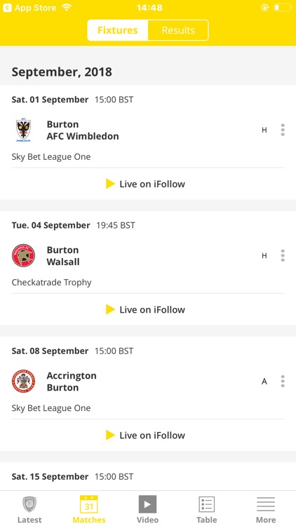 Burton Albion Official App