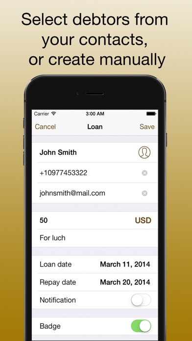 How to cancel & delete Debts - your loans and borrow from iphone & ipad 2
