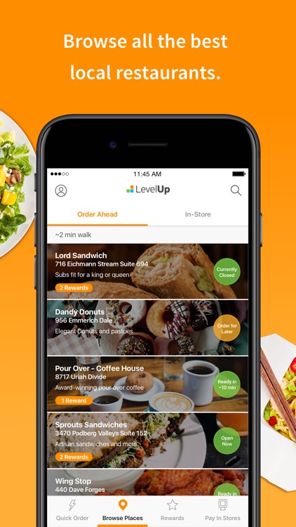 LevelUp: Order food ahead