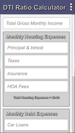 DTI Ratio Calculator