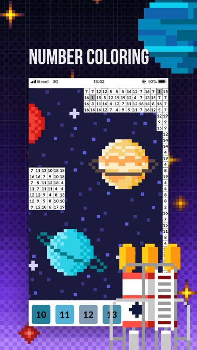 Coloring Book: Space in Pixels screenshot 2