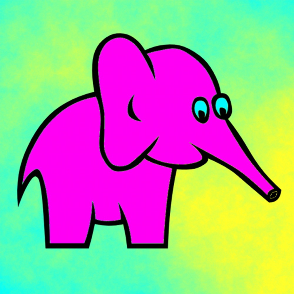 Розовый слон животное