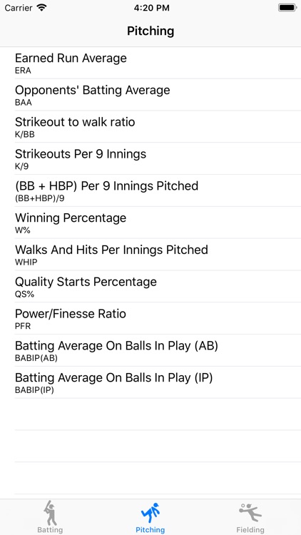 Baseball Statistics Calculator