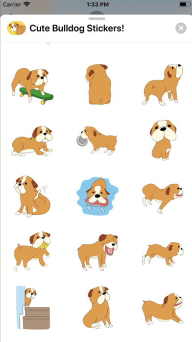 Cute Bulldog Stickers ! screenshot 3