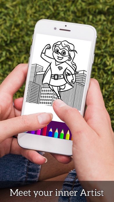 Superhero Coloring Book Pixie screenshot 2