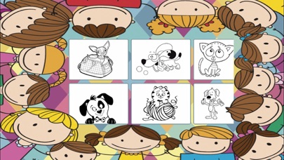 How to cancel & delete Dogs cats paint coloring book from iphone & ipad 3