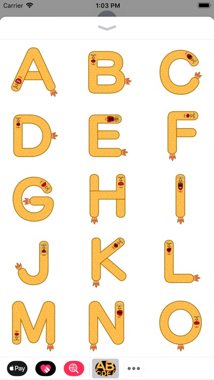 Fried Shrimp Alphabet design