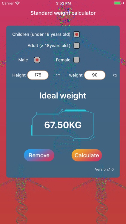 Standard weight calculator