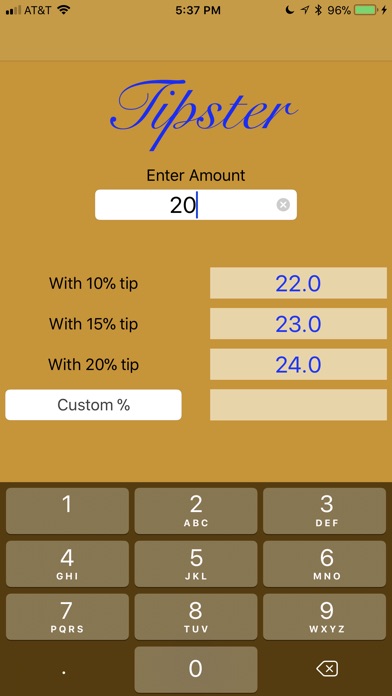 Tipster - a Tip Calculator screenshot 2