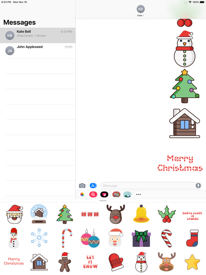 Christmas Stickers And Phrases