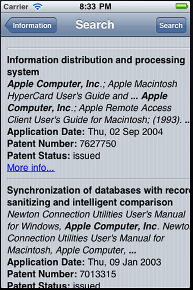 Patent Searcher screenshot 2