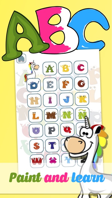 How to cancel & delete Learn ABC - Coloring Book Game from iphone & ipad 1