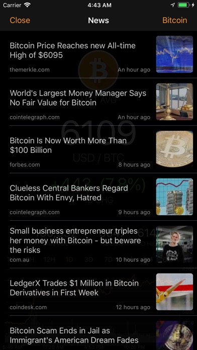 BitcoinTick Pro Bitcoin Ticker screenshot 4