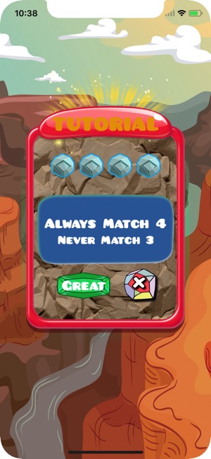 Rocks crash-crush match 4 game