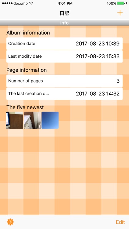Photograph diary