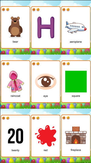 Baby Flashcards Learning Word