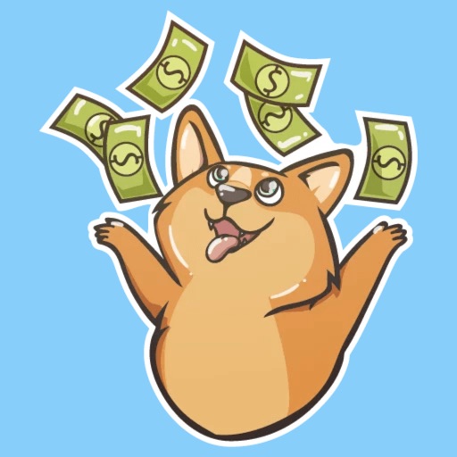 Money Dog Stickers