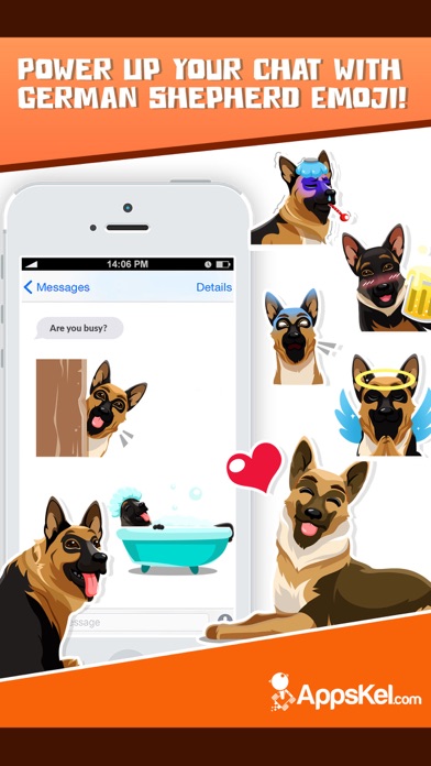 German Shepherd Emoji Sticker screenshot 2
