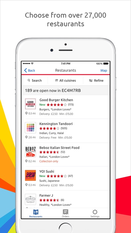 Just Eat: food delivery
