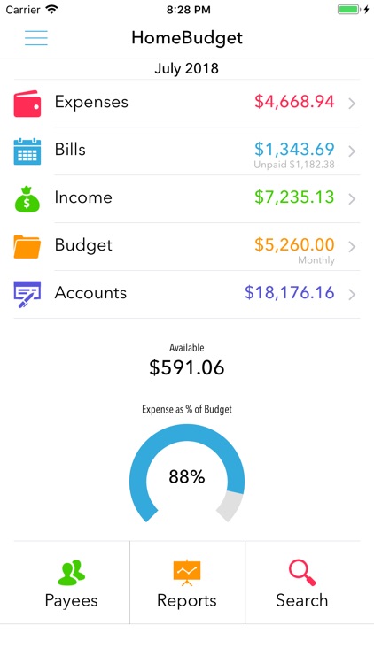 HomeBudget with Sync