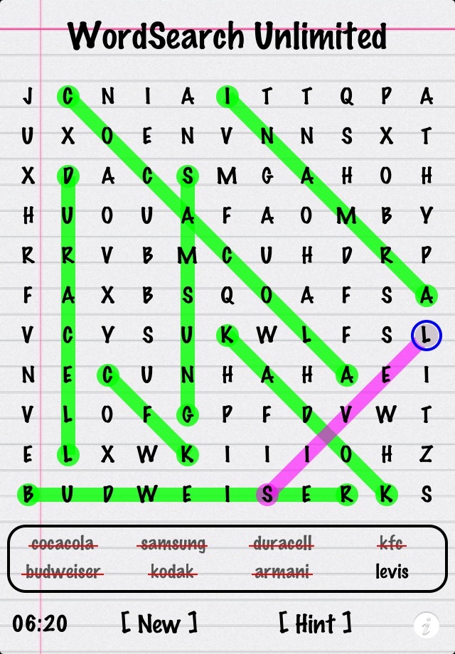 Word Search Unlimited Free screenshot 3