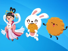 Let’s download and share the cute and funny moon rabbit stickers to your beloved ones in this Mid-Autumn Festival