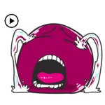 Animated Violet Emoji Sticker