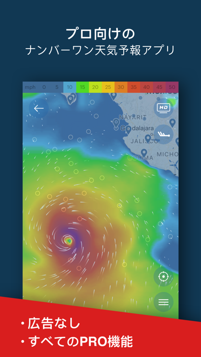 WINDY PRO: 天気予報 - 風、波、潮、嵐のおすすめ画像1