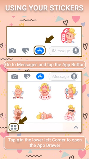 Animated Love Cupid Stickers