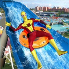 Activities of Water Slide Superhero Game