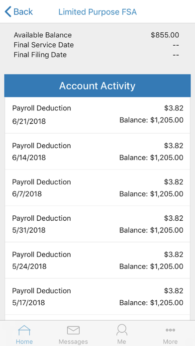 Paylocity Benefit Account screenshot 2