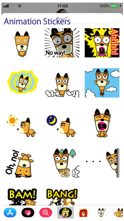 TF-Dog Animation 6 Stickers