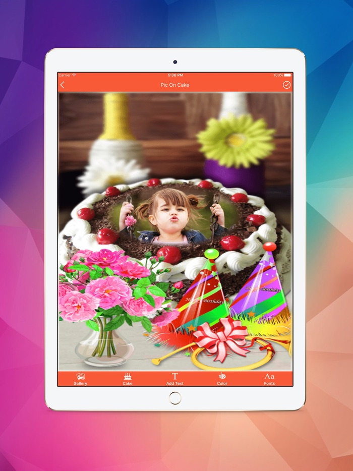 Name and Photo on Birthday Cakes