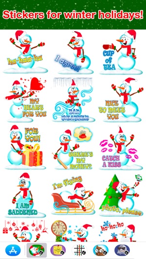 Snowman - Winter cute stickers(圖2)-速報App