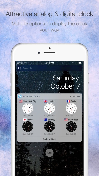 World Clock Time Zones Widget screenshot 2