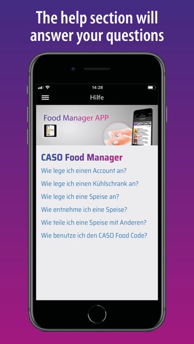 How to cancel & delete CASO Food Manager from iphone & ipad 4