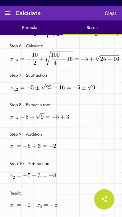 Quadratic Formula PQ screenshot 3