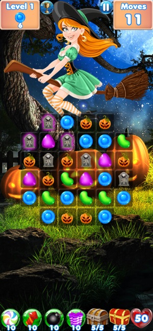 Candy Halloween Games Match 3(圖1)-速報App