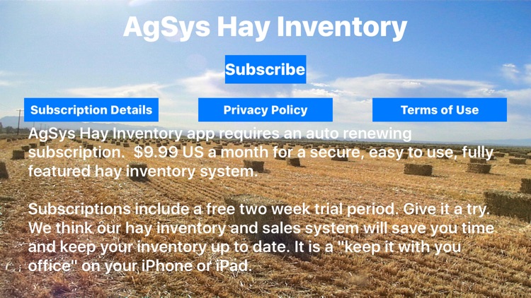 AgSys Hay Inventory