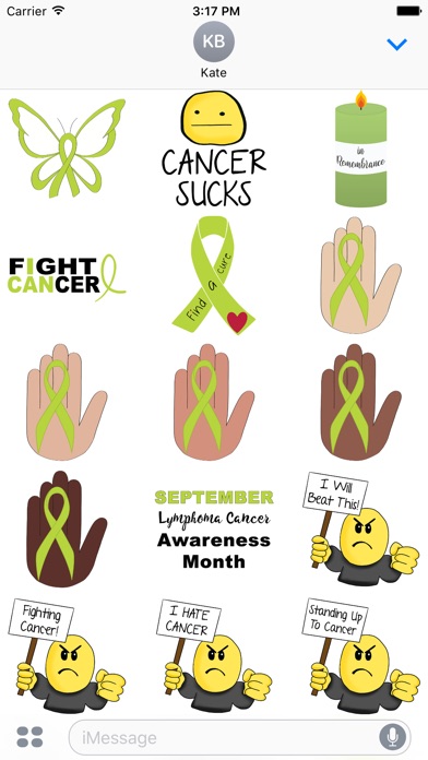 Lymphoma Cancer Stickers screenshot 2