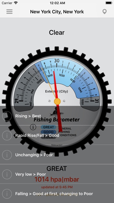 Fishing Barometer screenshot 2