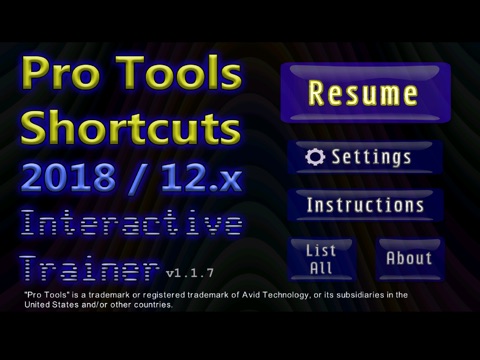 Pro Tools Shortcuts Trainer — Music for iPhone & iPad | AppStorio